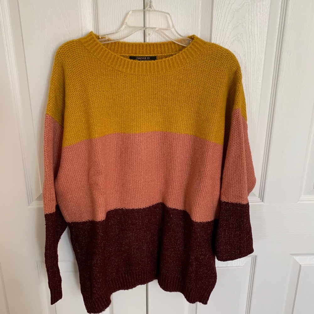 Color block knitted sweater